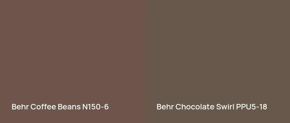Behr Coffee Beans N150-6 vs Behr Chocolate Swirl PPU5-18