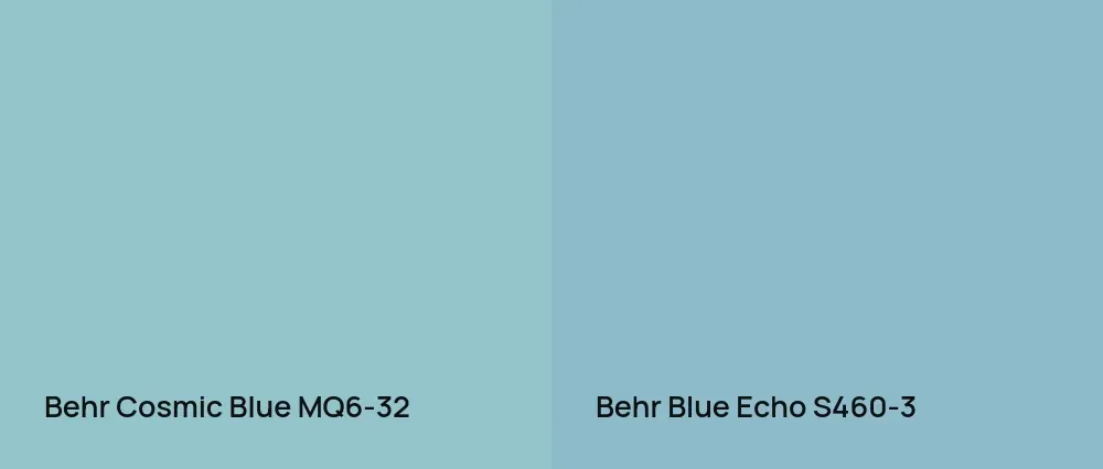 Behr Cosmic Blue MQ6-32 vs Behr Blue Echo S460-3