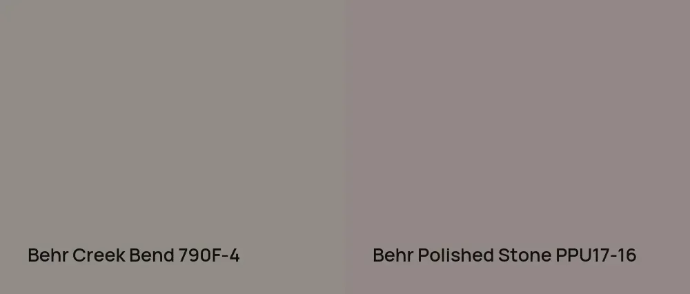 Behr Creek Bend 790F-4 vs Behr Polished Stone PPU17-16