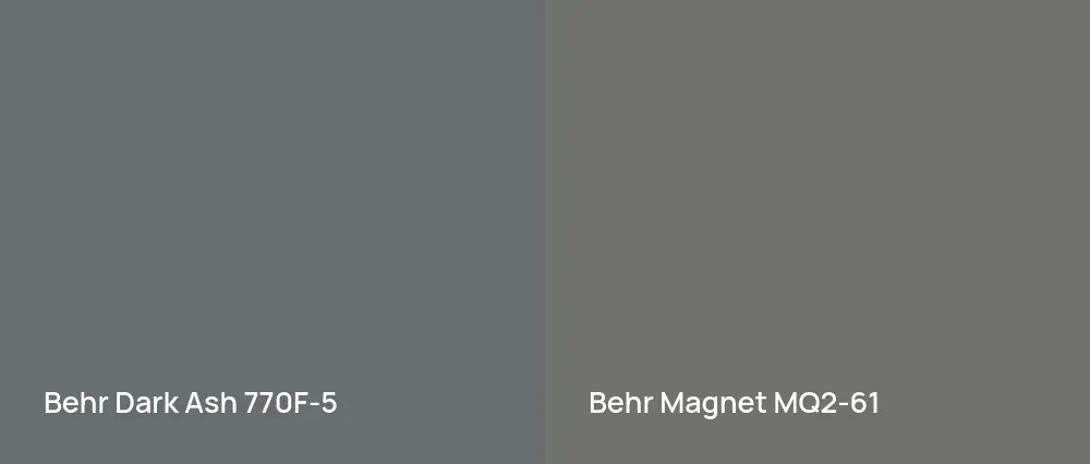 Behr Dark Ash 770F-5 vs Behr Magnet MQ2-61