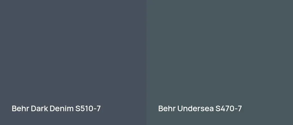 Behr Dark Denim S510-7 vs Behr Undersea S470-7
