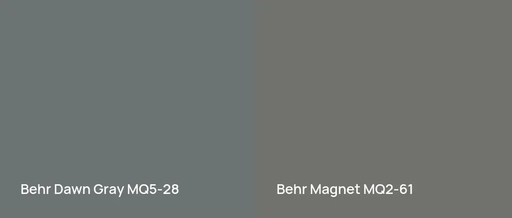 Behr Dawn Gray MQ5-28 vs Behr Magnet MQ2-61