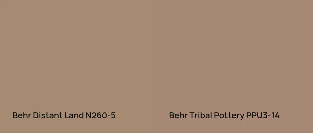 Behr Distant Land N260-5 vs Behr Tribal Pottery PPU3-14