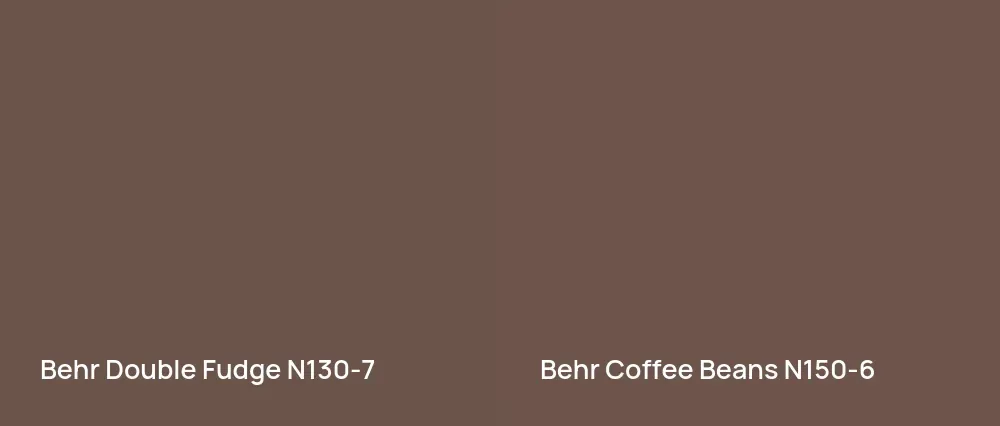 Behr Double Fudge N130-7 vs Behr Coffee Beans N150-6