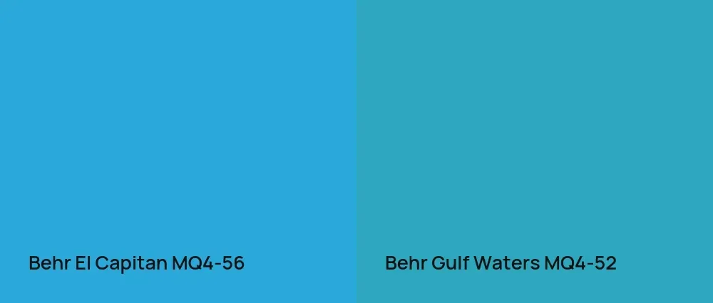 Behr El Capitan MQ4-56 vs Behr Gulf Waters MQ4-52