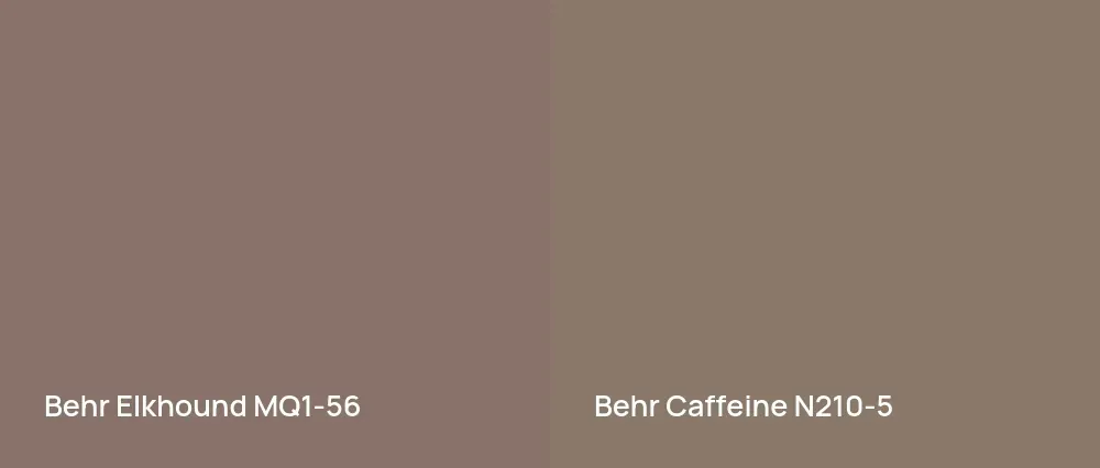 Behr Elkhound MQ1-56 vs Behr Caffeine N210-5