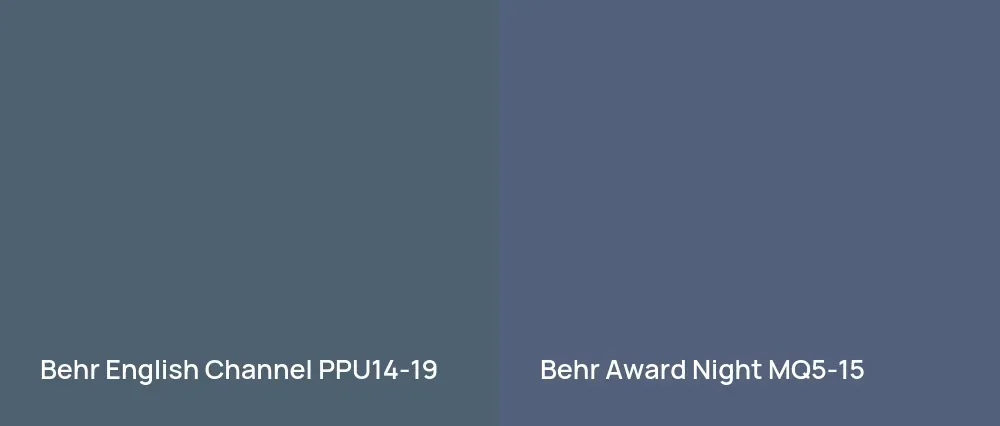 Behr English Channel PPU14-19 vs Behr Award Night MQ5-15