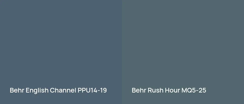 Behr English Channel PPU14-19 vs Behr Rush Hour MQ5-25