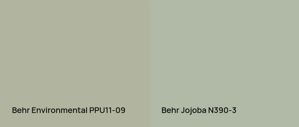 Behr Environmental PPU11-09 vs Behr Jojoba N390-3