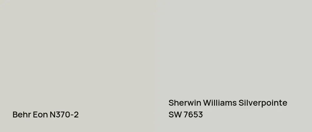 Behr Eon N370-2 vs Sherwin Williams Silverpointe SW 7653