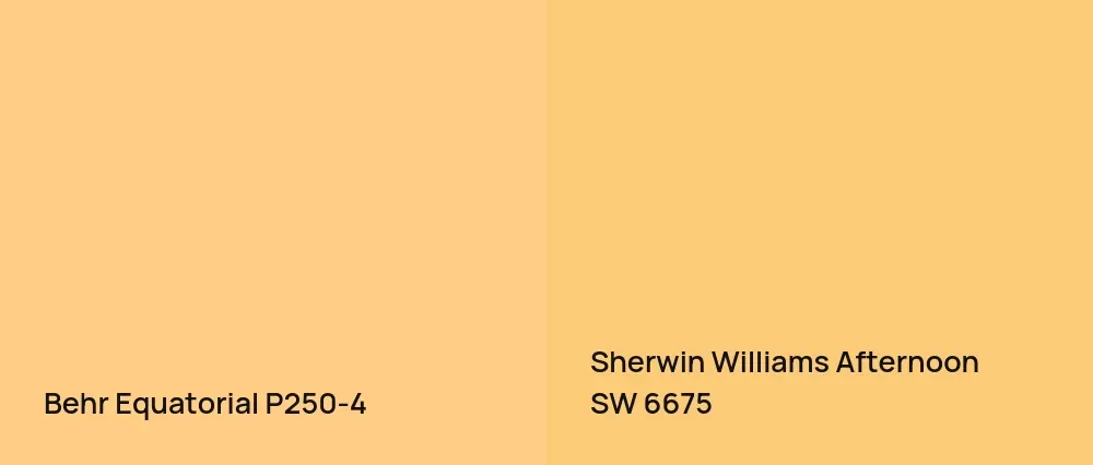 Behr Equatorial P250-4 vs Sherwin Williams Afternoon SW 6675