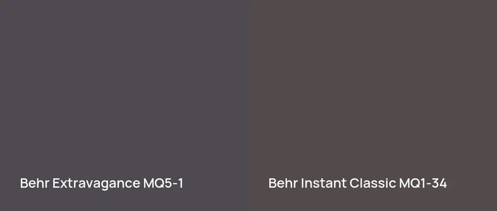 Behr Extravagance MQ5-1 vs Behr Instant Classic MQ1-34
