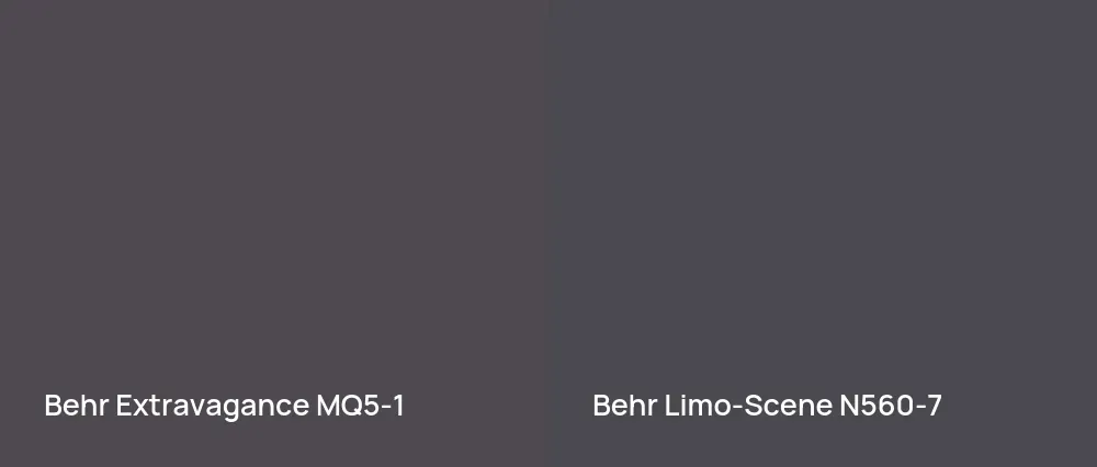 Behr Extravagance MQ5-1 vs Behr Limo-Scene N560-7