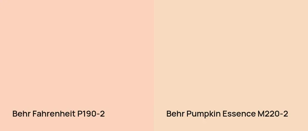 Behr Fahrenheit P190-2 vs Behr Pumpkin Essence M220-2