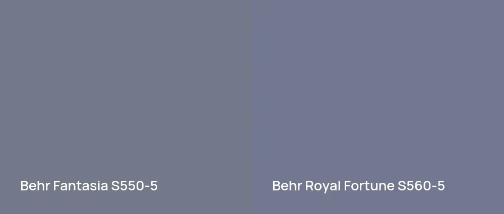 Behr Fantasia S550-5 vs Behr Royal Fortune S560-5