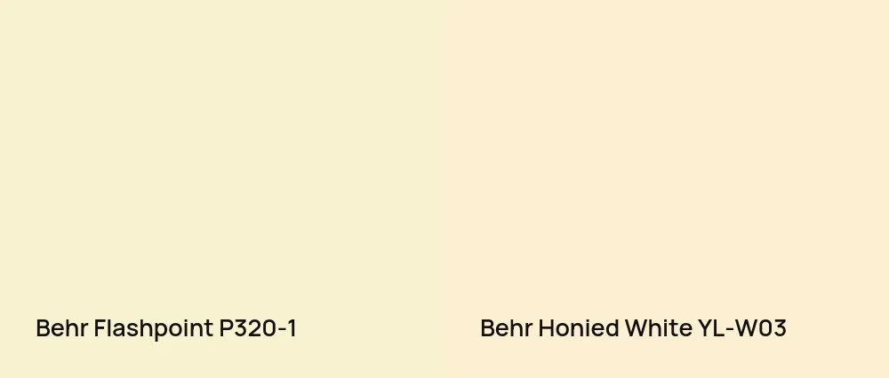Behr Flashpoint P320-1 vs Behr Honied White YL-W03