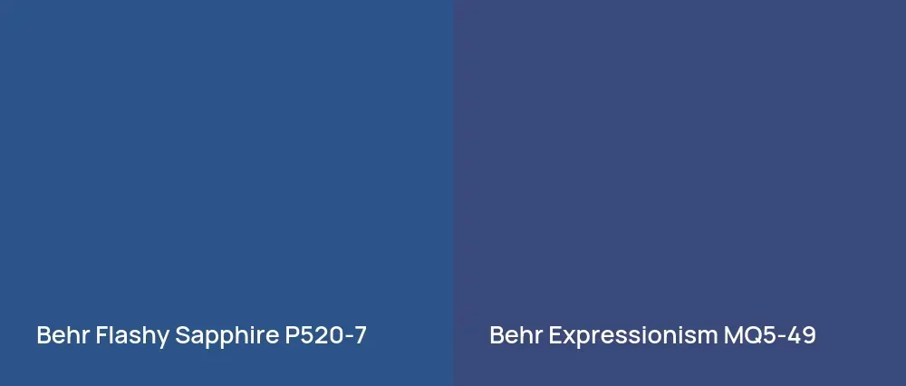 Behr Flashy Sapphire P520-7 vs Behr Expressionism MQ5-49