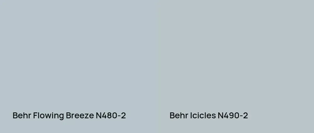 Behr Flowing Breeze N480-2 vs Behr Icicles N490-2