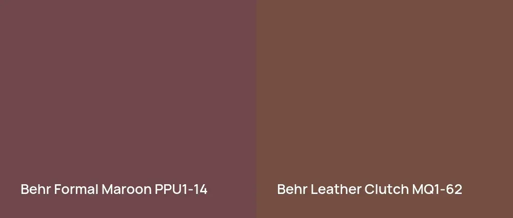 Behr Formal Maroon PPU1-14 vs Behr Leather Clutch MQ1-62