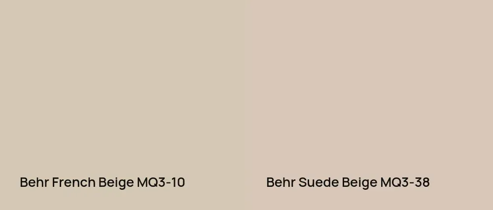 Behr French Beige MQ3-10 vs Behr Suede Beige MQ3-38