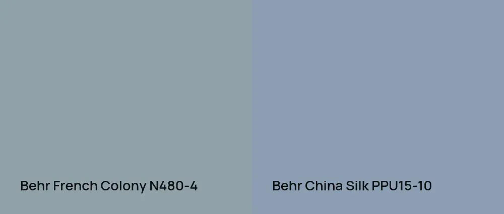 Behr French Colony N480-4 vs Behr China Silk PPU15-10