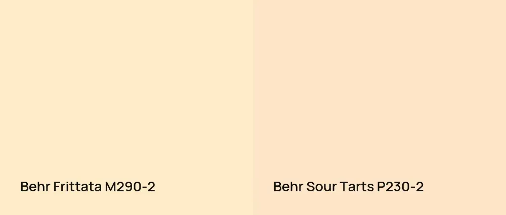 Behr Frittata M290-2 vs Behr Sour Tarts P230-2