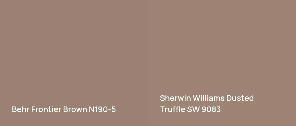 Behr Frontier Brown N190-5 vs Sherwin Williams Dusted Truffle SW 9083