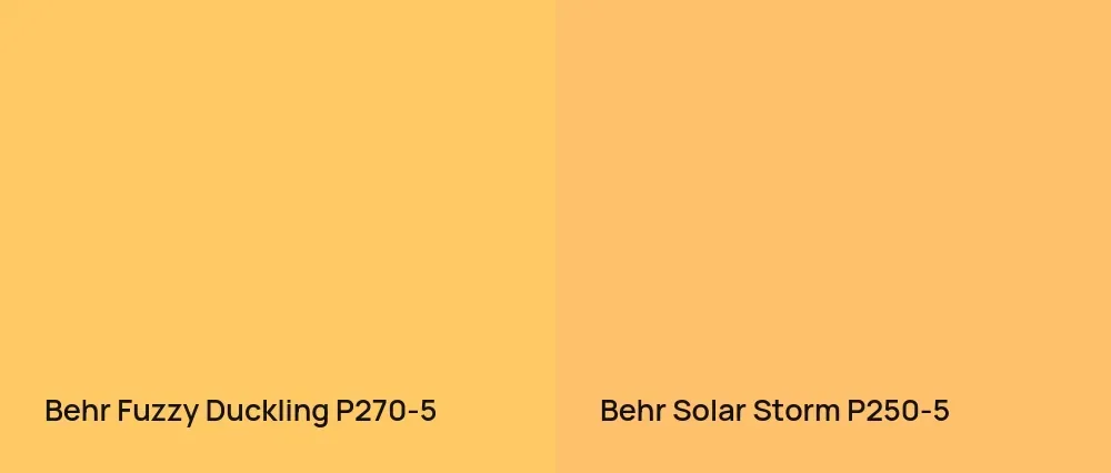 Behr Fuzzy Duckling P270-5 vs Behr Solar Storm P250-5