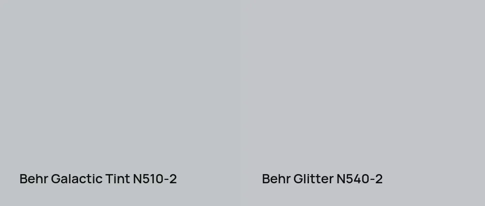 Behr Galactic Tint N510-2 vs Behr Glitter N540-2