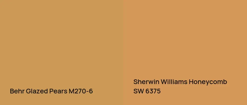 Behr Glazed Pears M270-6 vs Sherwin Williams Honeycomb SW 6375