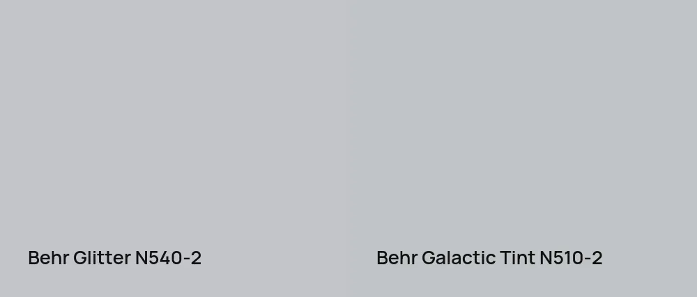Behr Glitter N540-2 vs Behr Galactic Tint N510-2