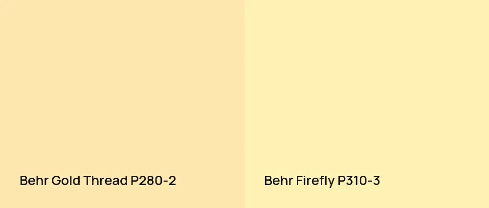 Behr Gold Thread P280-2 vs Behr Firefly P310-3