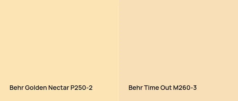 Behr Golden Nectar P250-2 vs Behr Time Out M260-3