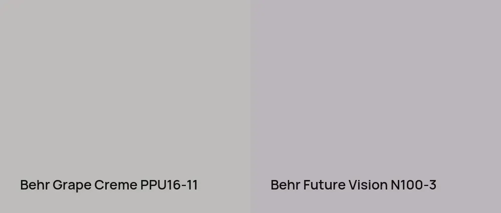 Behr Grape Creme PPU16-11 vs Behr Future Vision N100-3