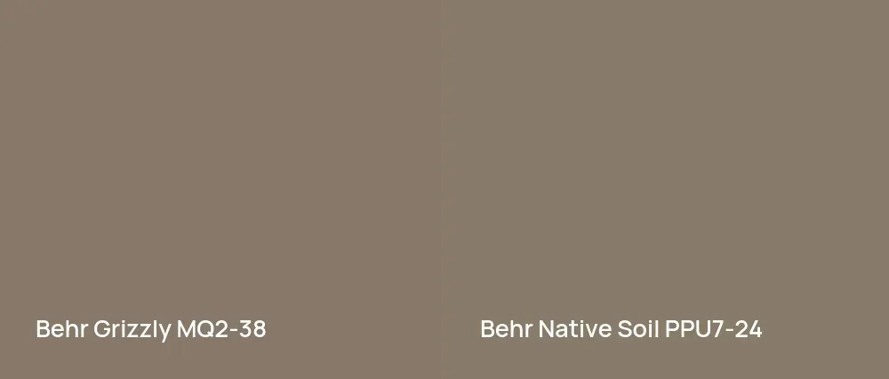 Behr Grizzly MQ2-38 vs Behr Native Soil PPU7-24