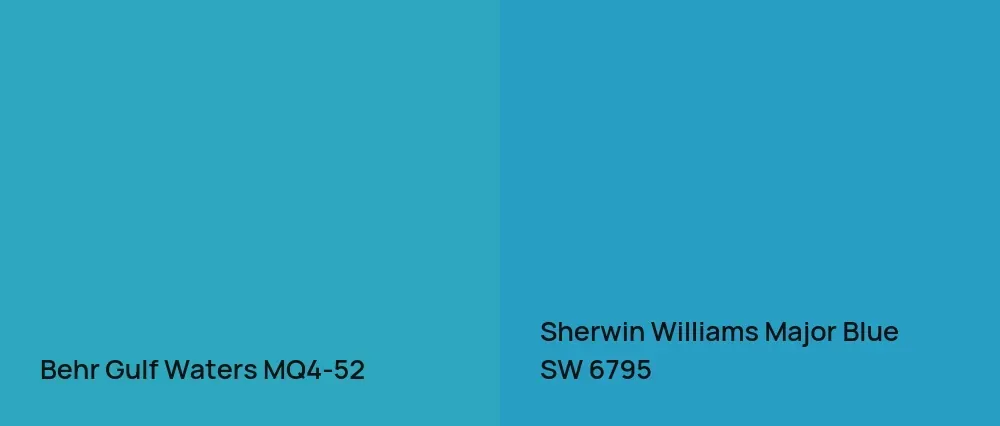 Behr Gulf Waters MQ4-52 vs Sherwin Williams Major Blue SW 6795