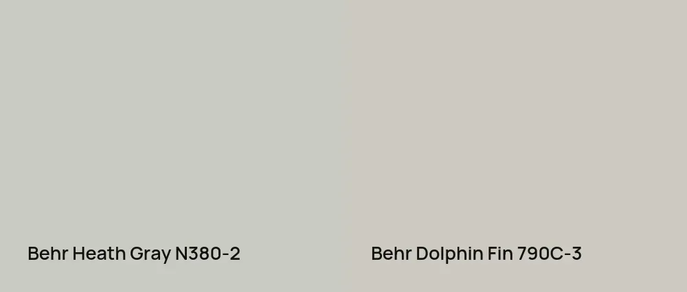 Behr Heath Gray N380-2 vs Behr Dolphin Fin 790C-3