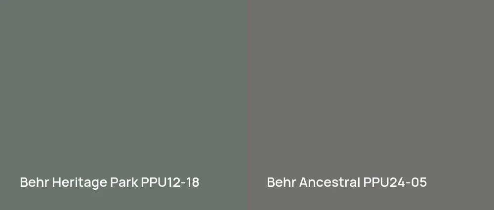 Behr Heritage Park PPU12-18 vs Behr Ancestral PPU24-05