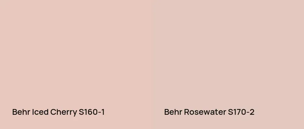 Behr Iced Cherry S160-1 vs Behr Rosewater S170-2