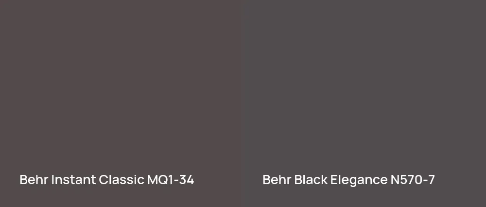 Behr Instant Classic MQ1-34 vs Behr Black Elegance N570-7