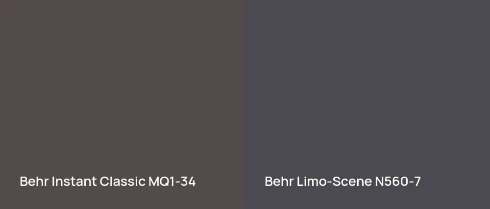Behr Instant Classic MQ1-34 vs Behr Limo-Scene N560-7