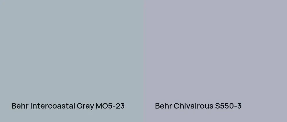 Behr Intercoastal Gray MQ5-23 vs Behr Chivalrous S550-3