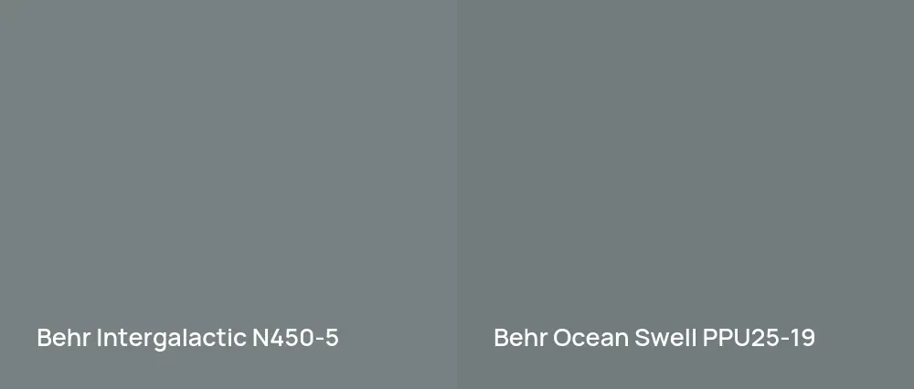 Behr Intergalactic N450-5 vs Behr Ocean Swell PPU25-19