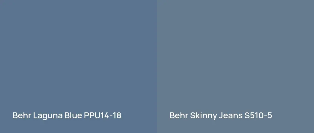Behr Laguna Blue PPU14-18 vs Behr Skinny Jeans S510-5