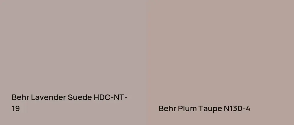 Behr Lavender Suede HDC-NT-19 vs Behr Plum Taupe N130-4