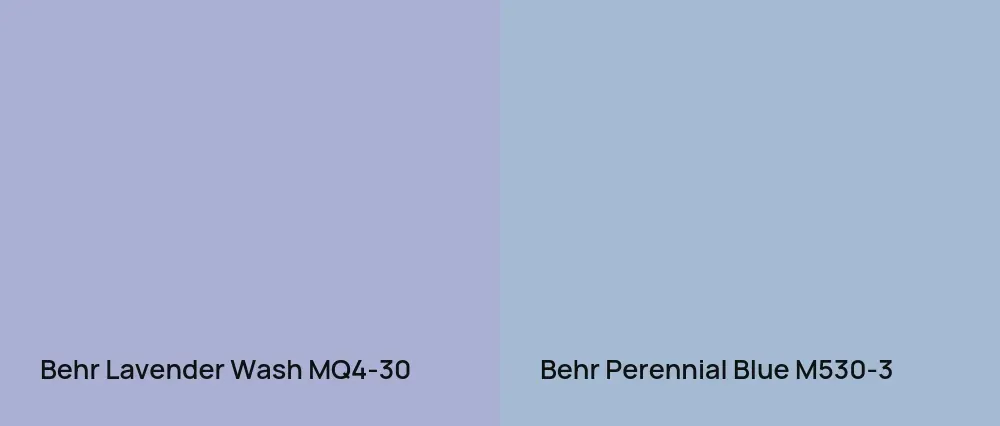Behr Lavender Wash MQ4-30 vs Behr Perennial Blue M530-3