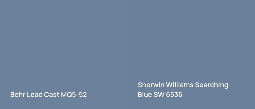 Behr Lead Cast MQ5-52 vs Sherwin Williams Searching Blue SW 6536