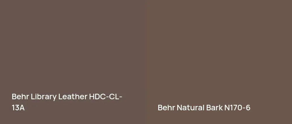 Behr Library Leather HDC-CL-13A vs Behr Natural Bark N170-6