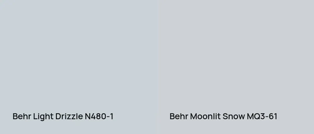 Behr Light Drizzle N480-1 vs Behr Moonlit Snow MQ3-61