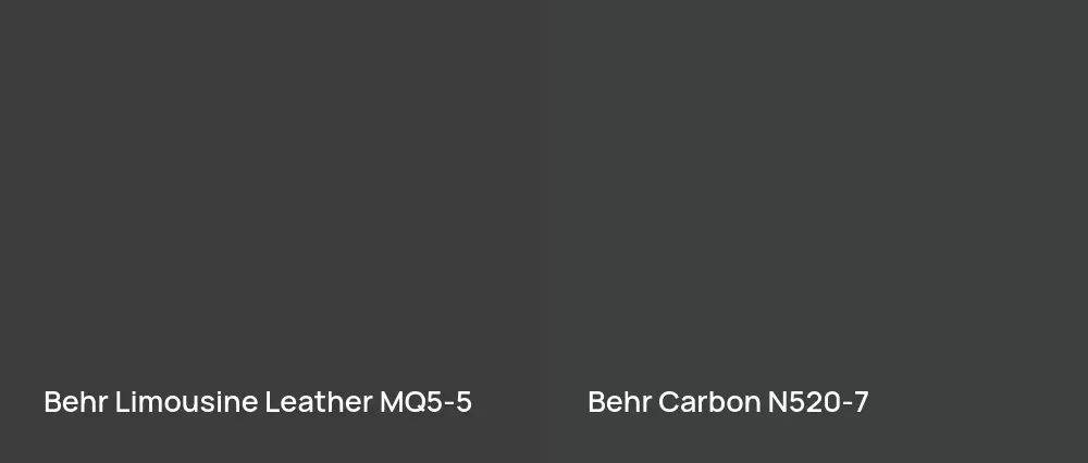 Behr Limousine Leather MQ5-5 vs Behr Carbon N520-7